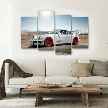 5 Штук Евро Тюнинг 911 Сплит Автомобилей Настенные художественные картины Аксессуары для домашнего декора Фотографии Плакаты для украшения гостиной