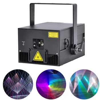 Лазерный RGB-проектор 5 Eyes 3NI1 DMX512 со звуковым активирующим эффектом, освещение для домашней вечеринки, DJ-контроллер, освещение сцены дискотеки для клуба KTV