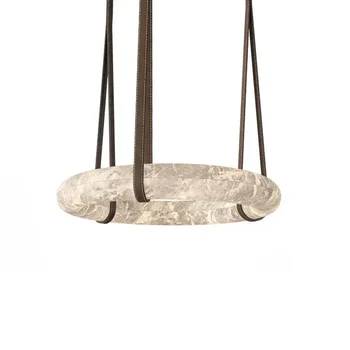 Индивидуальные Современные минималистичные Алебастровые Люстры в Скандинавском стиле, Подвесные светильники из мрамора