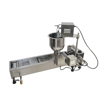 Автоматическая машина для приготовления пончиков Коммерческая настольная одноцилиндровая машина для приготовления пшеничных пончиков с интеллектуальным контролем температуры