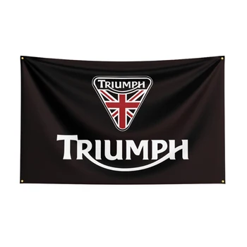 Флаг гоночного мотоцикла Triumphs размером 3x5 футов для декора