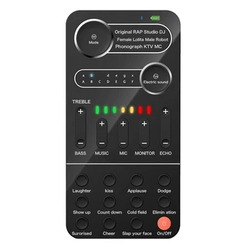 Звуковая карта в реальном времени, устройство для изменения голоса с мини-микрофоном, наушники, портативный микрофон, устройство для изменения голоса и звуковых эффектов