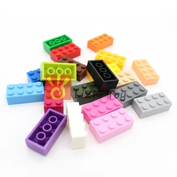 Lizhi MOC 3001 Кирпич 2X4 DIY просветленные строительные блоки, развивающие детские игрушки, совместимые с собранными частицами 100 шт.