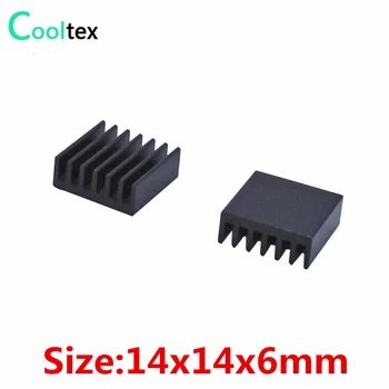 (500 шт./лот) 14x14x6 мм Алюминиевый радиатор с экструдированным радиатором для охлаждения электронных микросхем RAM cooler