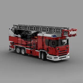 MOC-60361 L Пожарная Машина с Поворотной Лестницей от Furchtis Модель Строительного Блока Сращенная Игрушка-Головоломка Детский Подарок
