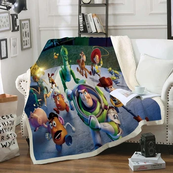 Disney Toy Story, Трис, Базз Лайтер, Серия Вуди, Удобное Мягкое Шерстяное Одеяло с рисунком, Кровать для взрослых и детей, Диван, подарок для путешествий