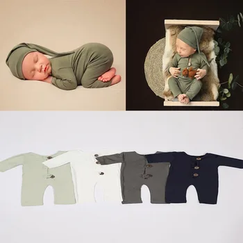 Одежда для фотосъемки новорожденных, шляпа + комбинезон, 2 шт./компл., реквизит для фотосъемки маленьких мальчиков, Аксессуары, Одежда, Наряды, Фон для фотосъемки