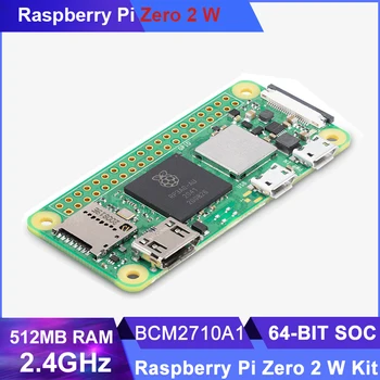 Оригинальный Raspberry Pi Zero 2 W Broadcom BCM2710A1 Четырехъядерный 64-разрядный SoC 512 МБ оперативной памяти 2,4 ГГц IEEE 802.11b/ g/ n Беспроводная локальная сеть Zero 2W