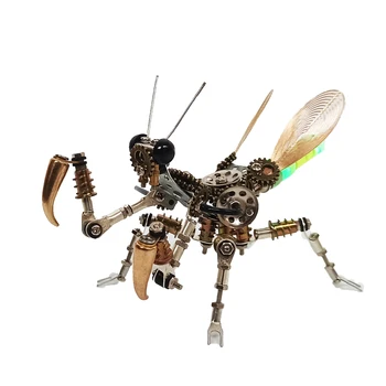 diy техника точные насекомые сложные подарочные украшения ручной работы 3d трехмерный богомол металлическая сборка модель игрушки
