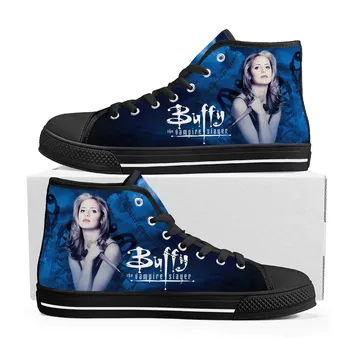Высокие кроссовки Buffy the Vampire Slayer, мужские, женские, подростковые, Сара Мишель Геллар, парусиновые кроссовки, Повседневная обувь на заказ