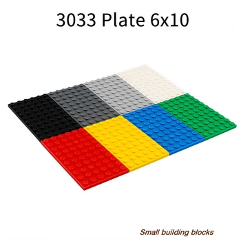 Строительный блок для частиц 3033 аксессуары MOC строительная напольная плита 6x10 нижняя двухсторонняя пластина DIY 6 * 10