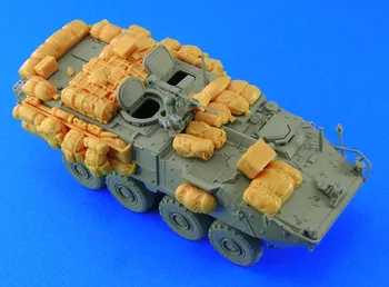 Схема модели из литой смолы 1/72, Монтажный комплект US M1126 Stryker Wheel Armored Vehicle Accumulation Неокрашенный