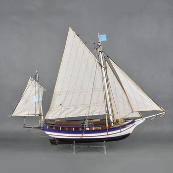 Классическая модель парусника 1/30 Boston Splash, собранная вручную Модель, деревянная имитация Парусника 