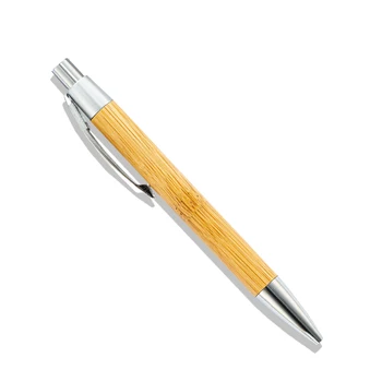 Новая Креативная Шариковая ручка из бамбукового дерева 1,0 мм Простой Формы, Деловые Ручки для подписи, Канцелярские принадлежности, Рекламные подарки