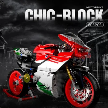 Техническое моделирование, Италия, Ducatis 1299 Panigale 2015, мотоцикл, Строительный блок, модель, Кирпичи, Коллекция игрушек для мальчиков, подарки