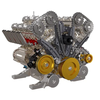 Модель двигателя V8 3D Цельнометаллический Механический Сборочный Комплект Научный Эксперимент Физическая Игрушка