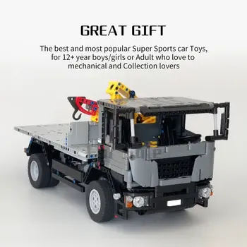 Moc-76173 Городской сверхмощный грузовик, строительные блоки, модели головоломок в масштабе 4X4, Техническая сборка, автомобили для детей, игрушки, подарки, украшения