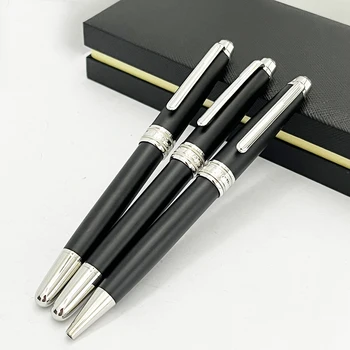 Роскошная ручка MB Высокого качества, Матово-черная, 163 Шариковых ручки-роллера, Канцелярские принадлежности для офиса и школы с серийным номером