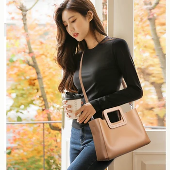 Новый Корейский модный Тренд, Дизайнерские сумки-слинги, Женское ведро из натуральной кожи, Повседневная винтажная сумка-тоут, Женская сумка-мессенджер на плечо