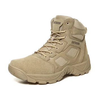 Кожаные армейские ботинки для мужчин и женщин, военные ботинки, Зимние уличные снегоступы, пехотные тактические ботинки, Армейские ботинки, Армейская обувь
