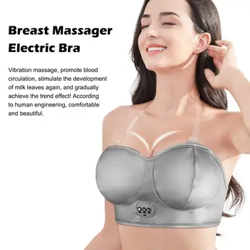Электрический Бюстгальтер для массажа груди, Вибрационный USB-Массажер для увеличения груди, усилитель нагрева груди, Стимулятор, машина