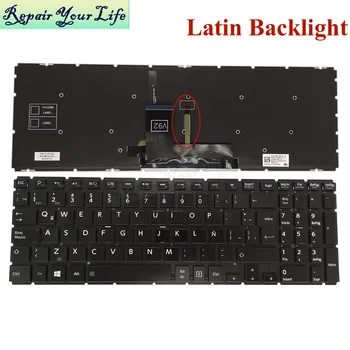 Латинская клавиатура с подсветкой для Toshiba Satellite L50 B L50 C L55-B L55-C L50D-B L50T-B L50DT-B L70-C LA Клавиатура с подсветкой Новая