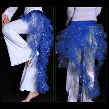 Для костюмов для шоу в Таиланде/Индии/арабских странах, Сексуальный пояс для танца живота с кисточками, юбка-цепочка для танцовщицы, шарф на бедрах
