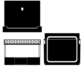 1x Верхняя часть + 1x Подставка для рук + 1x Нижняя часть, Предварительно вырезанные виниловые наклейки, чехол, Защитная пленка для 2023 Alienware X14 R2 14 