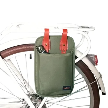 Tourbon, винтажная холщовая велосипедная сумка с U-образным замком, сумка для хранения, Велосипедная Седельная сумка, Аксессуары для Велосипеда, Зеленая Велосипедная куртка для верховой езды