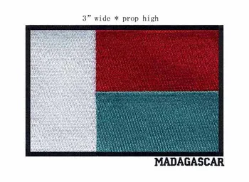 Нашивка с флагом Мадагаскара, нашивка на джинсы, 3 