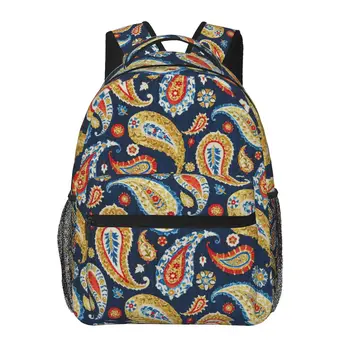 Рюкзак с рисунком Пейсли для девочек и мальчиков, дорожный рюкзак, школьные сумки для подростков