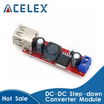От 6 В до 40 В постоянного тока до 5 В 3A, двойной USB-модуль понижающего преобразователя постоянного тока для автомобильного зарядного устройства LM2596, двойной USB