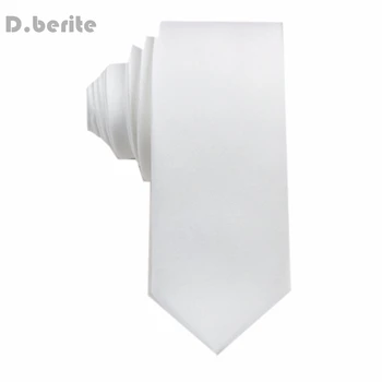 1 шт., мужской узкий галстук, Шелковые галстуки ручной работы, белый простой Галстук, Свадебные галстуки для Жениха, вечерние галстуки, Аксессуары для одежды SK05