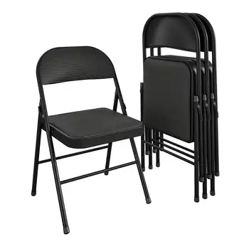 Мягкий складной стул, черный, 4 отсека