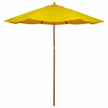9 футов Уличный зонт для внутреннего дворика с деревянным шестом