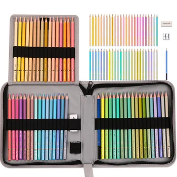 KALOUR Macaron 50 шт., цветной карандаш, Мягкая пастель, набор карандашей для рисования, сумка для карандашей, Школьные принадлежности для рисования, раскрашивания, Товары для рукоделия