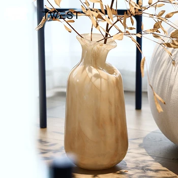 Средневековая Аквакультурная стеклянная ваза для украшения дома в стиле Ins Усовершенствованная декоративная цветочная композиция